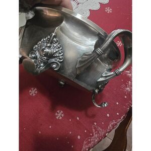Simpson Hall & Miller 3038 Quadruple Silverplate Footed Bowl Crown Pattern Dish